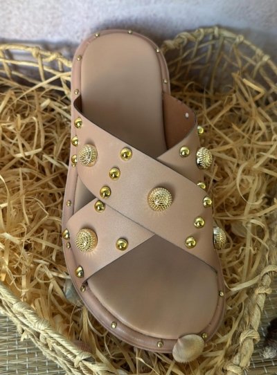 PAPETE NUDE / ENFEITES DOURADO